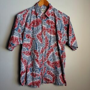 Cooke Street Honolulu Men's Vintage Short Sleeve Tropical Cotton Button Shirt M